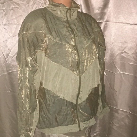 Vintage Silky JANEAVE Gold Bomber Jacket Coat Top - Picture 6 of 14